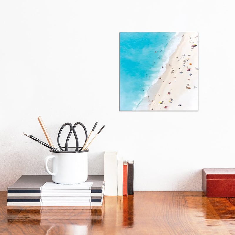 iCanvas "Aerial View Of Myrtos Beach V, Cephalonia, Ionian Islands, Greece" by Matteo Colombo Canvas Print - 12x12x0.75