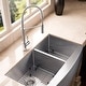 preview thumbnail 7 of 9, ZLINE 36" Courchevel Farmhouse Apron Mount Double Bowl Scratch Resistant Stainless Steel Kitchen Sink with Bottom Grid
