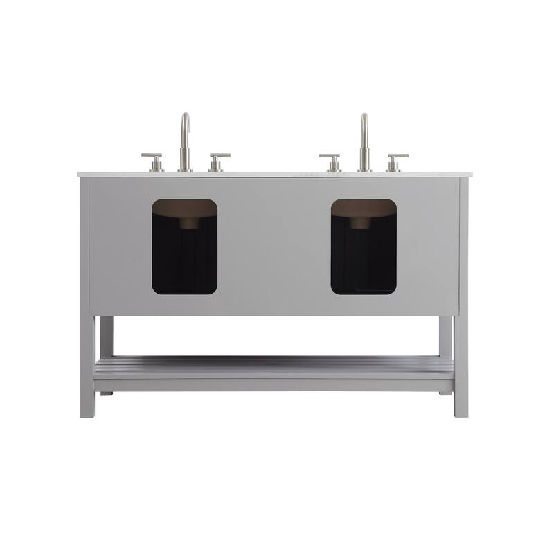 Elegant Lighting VF16454D Theo 54" Free Standing Double Basin Vanity