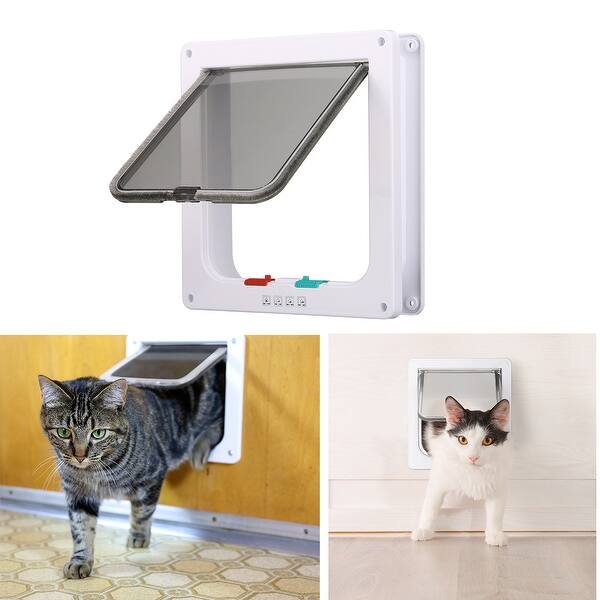 Shop Interior 4 Way Locking Cat Door Overstock 28080396