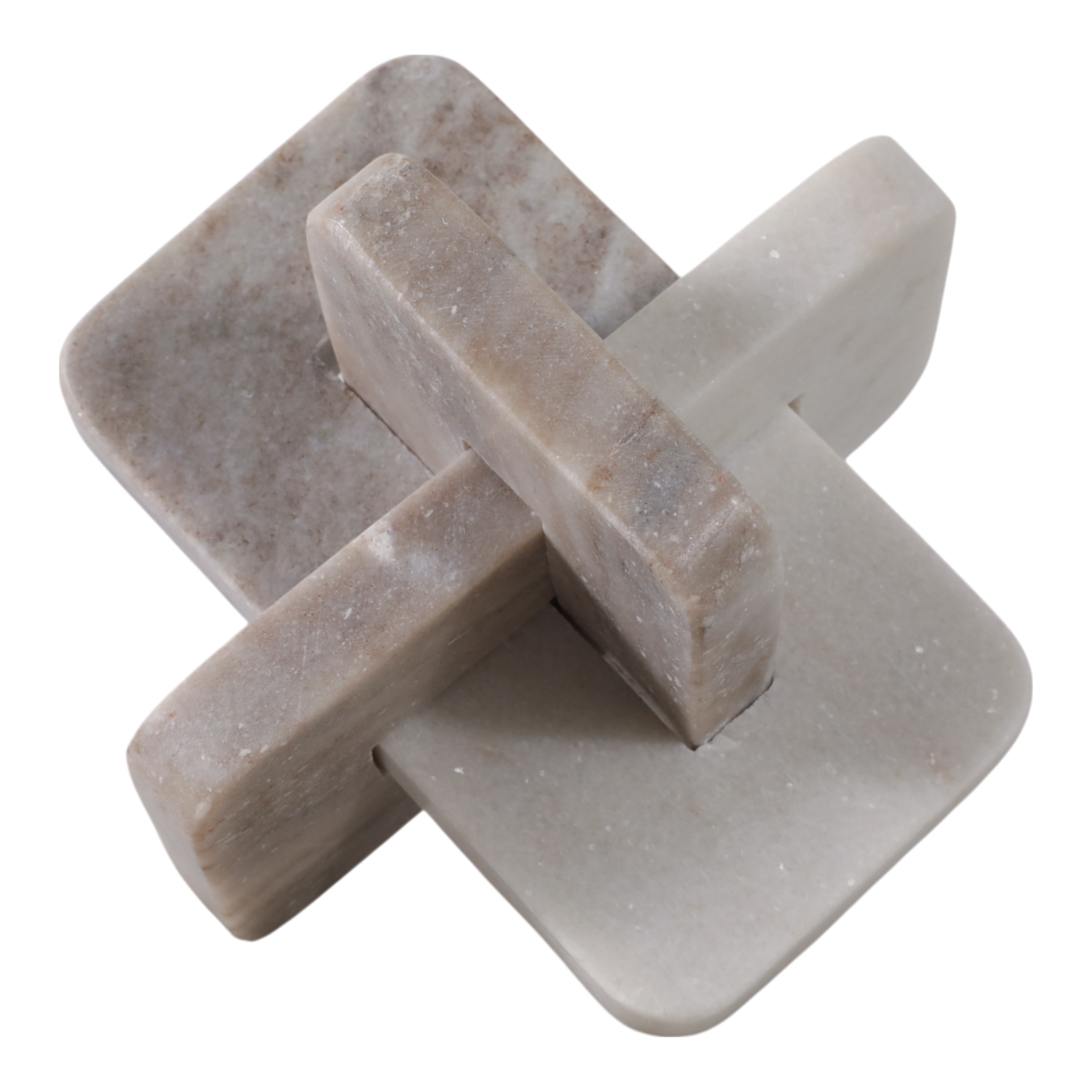 Modern Marble Travertine Knot Sculpture
