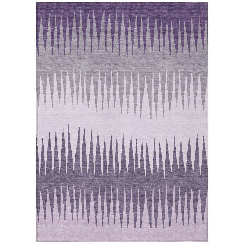 HomeRoots Striped Transitional Rectangle Outdoor Rug