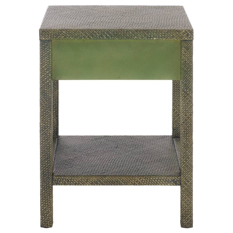 SAFAVIEH Home Epke 1-Drawer 1-Shelf Accent Table - 17"W x 15"D x 24"H