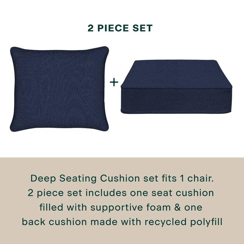 Outdoor Deep Seating Lounge Chair Cushion