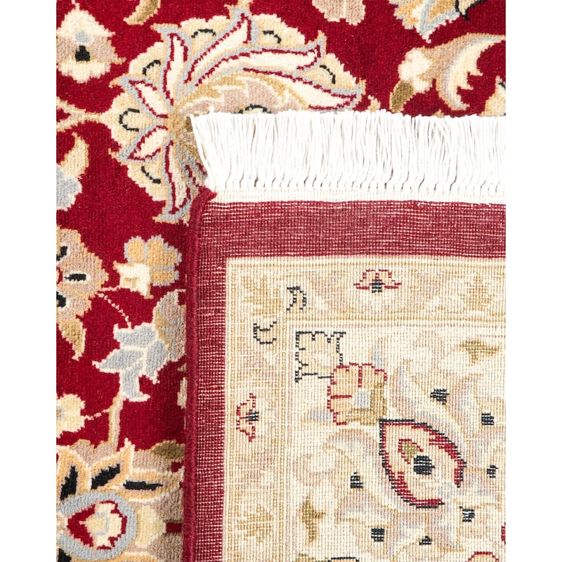 Overton Handknotted Wool Traditional Oriental Red Area Rug - 4' x 6'