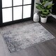 preview thumbnail 8 of 8, LOOM & LUXE Collection Silver/Blue Abstract Non-Shedding Area Rug