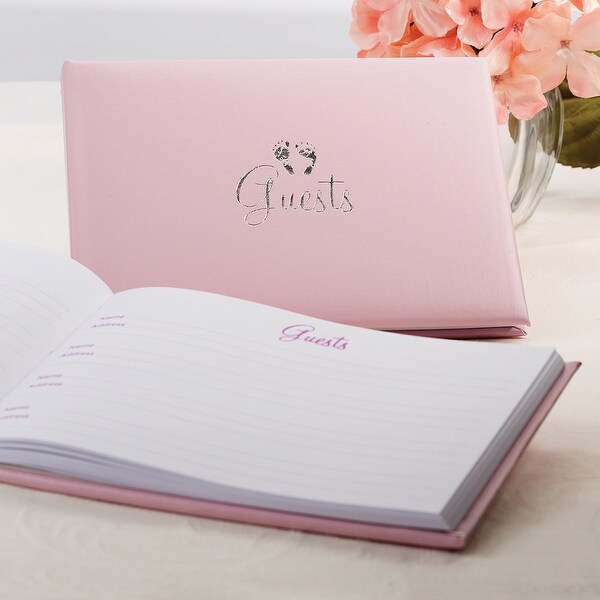 Shop Baby Shower Guest Book 8 5 X6 Pink Free Shipping On Orders