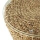 preview thumbnail 5 of 15, Rattan and Seagrass Handmade Woven Tapered Coffee Table or Accent Table with Glass Top - Brown - Roche River Decor - 20"W, 24"H