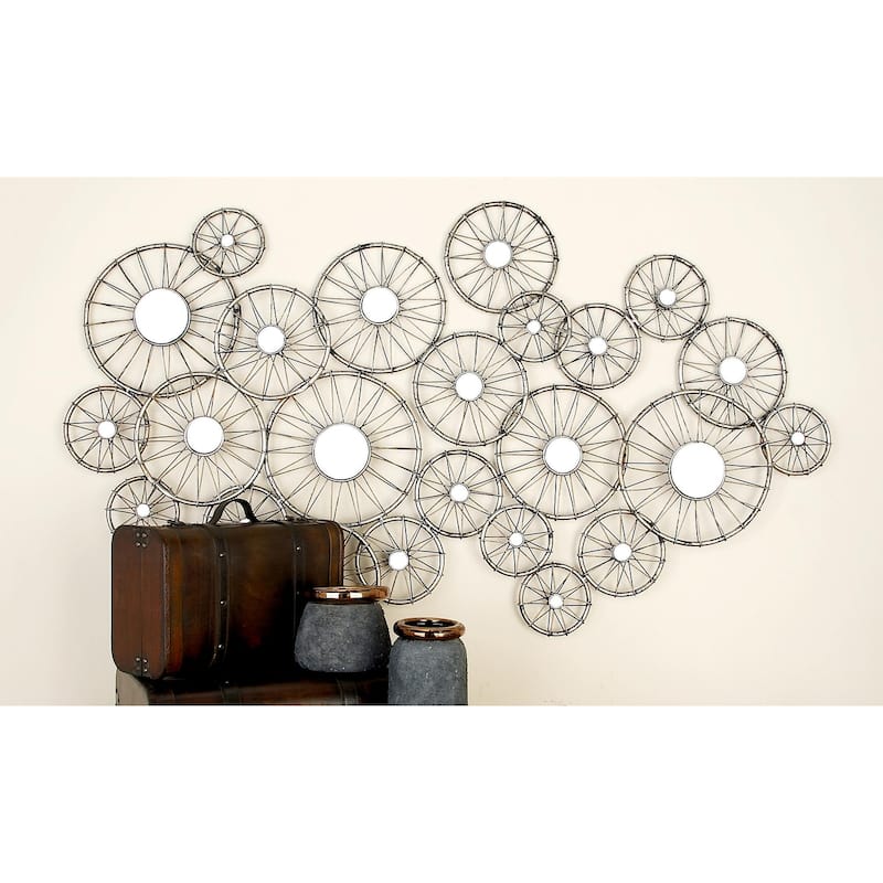 Metal Floral Wall Decor - Silver - Roche River Decor