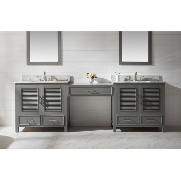 Estate 102" Double Sink Bathroom Vanity Modular Set in ...