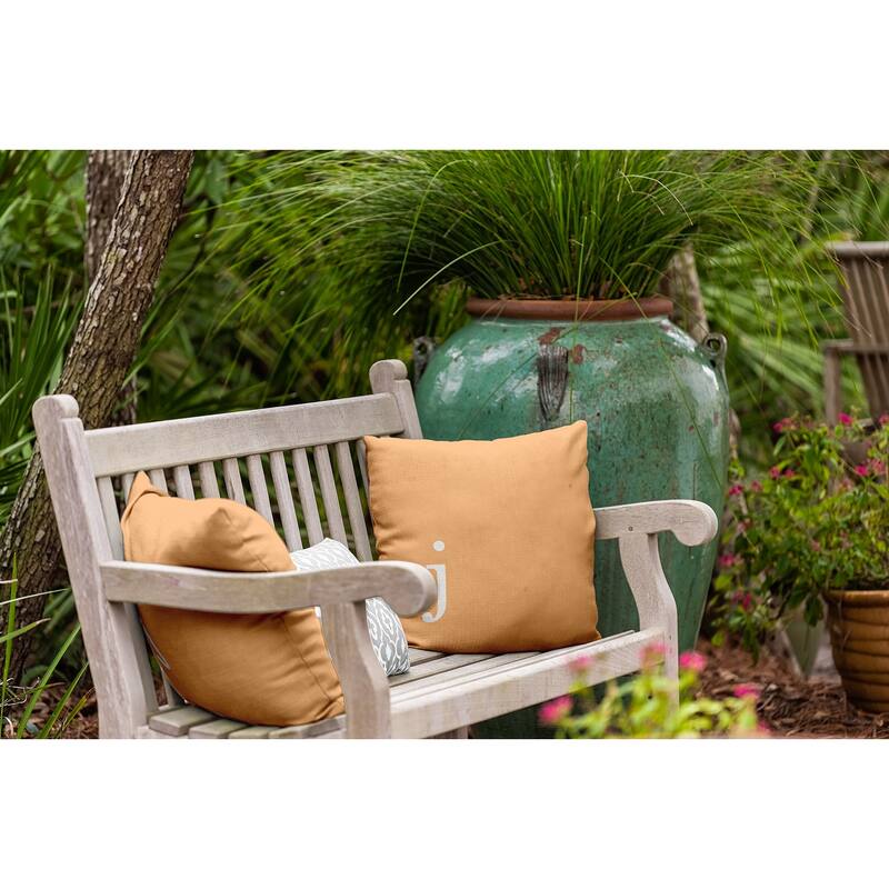 Modern Monogram Indoor/Outdoor Throw Pillow-J