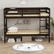 preview thumbnail 5 of 24, Solid Wood Twin Over Twin Bunk Bed with Guardrails and Ladder