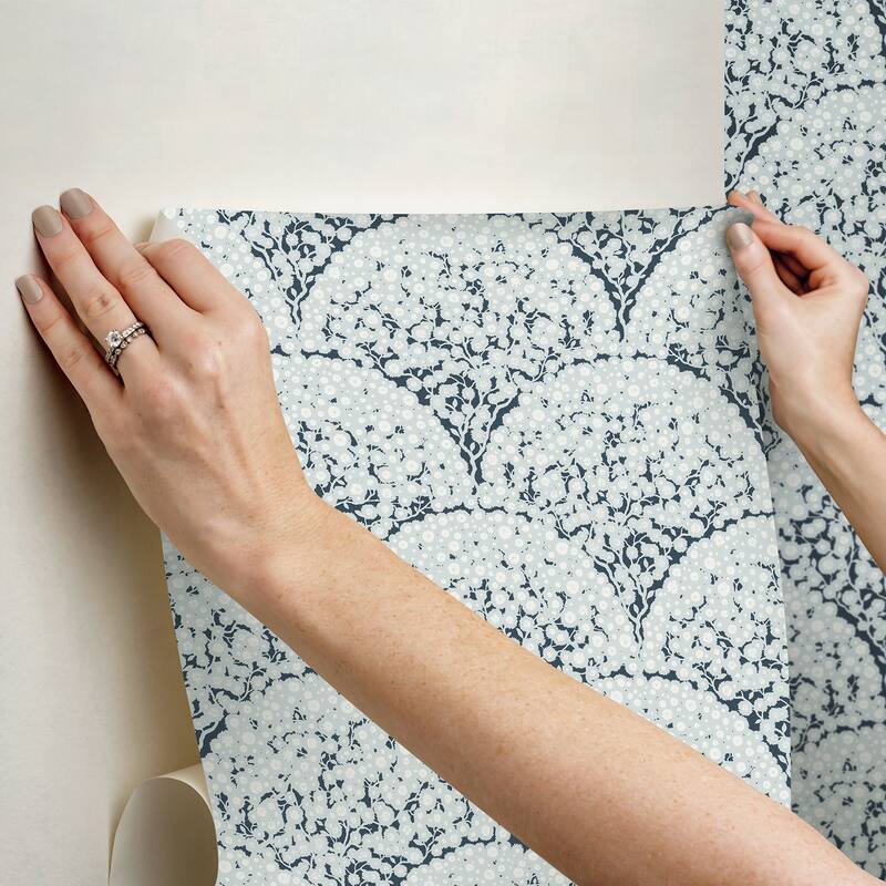 NuWallpaper Rowan Blue Peel and Stick Wallpaper