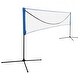 preview thumbnail 1 of 4, Portable Large Volleyball Net Badminton Net with Carrying Bag Stand/Frame 17FT Black