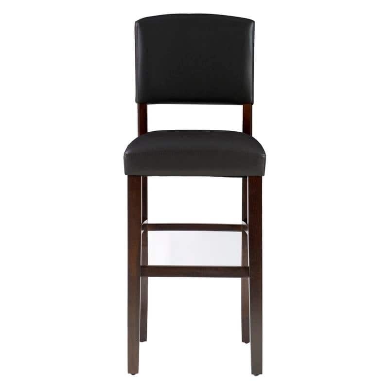 Linon Amravati Faux Leather 30-inch Espresso Bar Stool