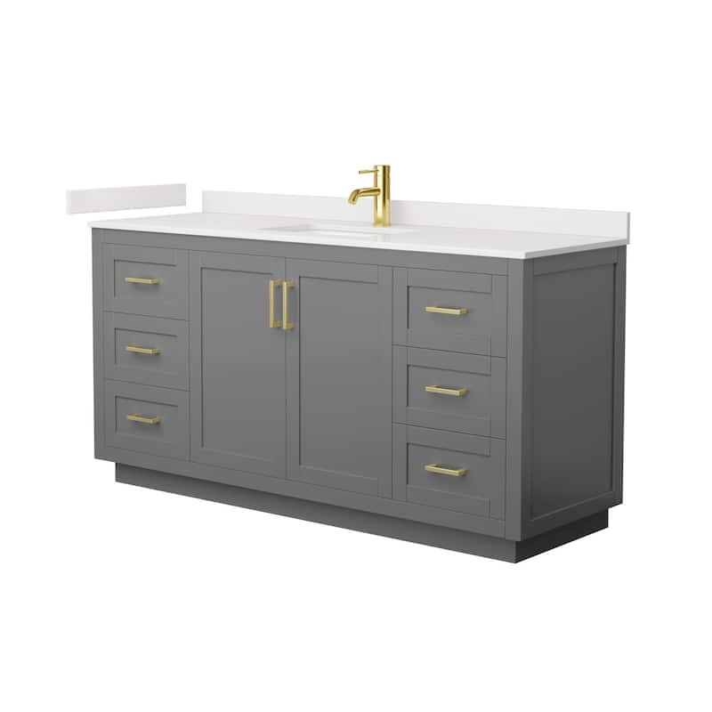Wyndham Collection WCF292966S-QTZ-UNSMXX Miranda 66" Free Standing