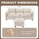 preview thumbnail 7 of 12, Multi-Seater Corduroy Sectional Sofa, Modular Settee, Included Removable Ottomans