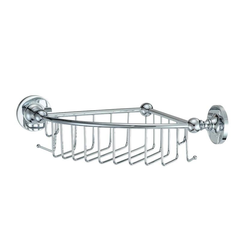 Carlton 9" Extra Deep Corner Basket - Polished Chrome