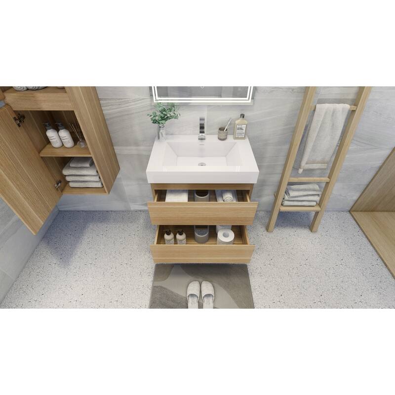Baillie 30'' Wall-Mounted Vanity with Reinforced Acrylic Sink