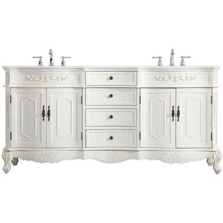 Elegant Lighting VF10172D-VW Danville 72" Free Standing Double Basin