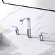 preview thumbnail 3 of 14, Luxier WSP03-T Widespread Bathroom Faucet with Pop-Up Drain