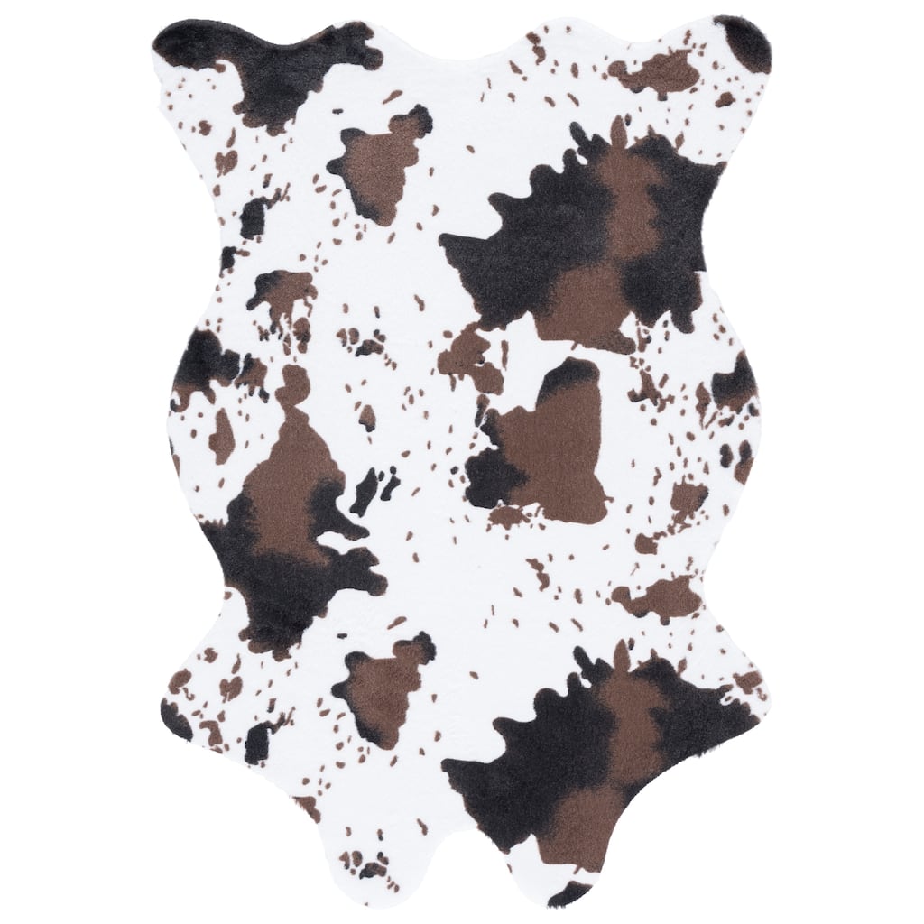 SAFAVIEH Faux Cow Hide Lamiya Vegan Animal Pelt Pattern Rug - 2'6" x 3'7"