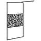 preview thumbnail 25 of 71, vidaXL Walk-in Shower Wall multi size Half Frosted ESG Glass Black