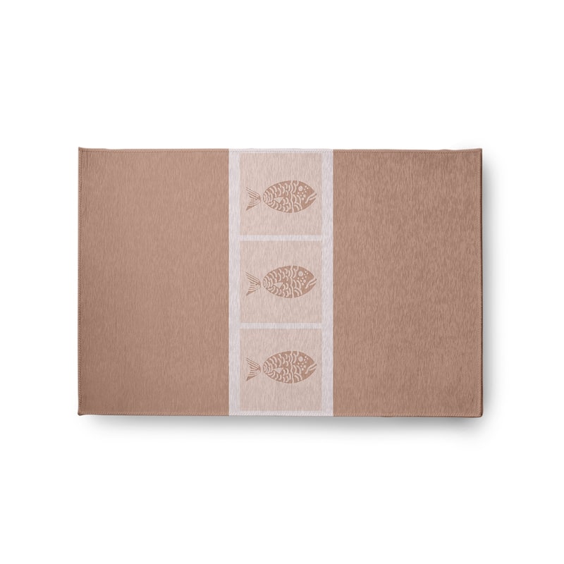 Fish Chips Nautical Indoor/Outdoor Rug - Mauve - 2' x 3'
