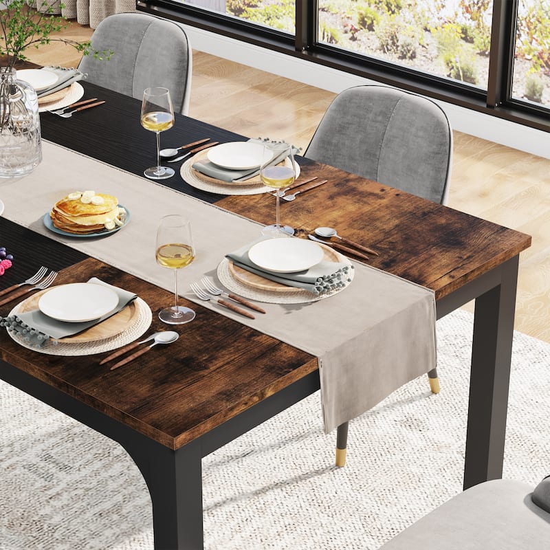 71" Modern Dining Table for 6-8, Kitchen Table for Dining Room - 70.87" L x 31.50" W x 29.53" H