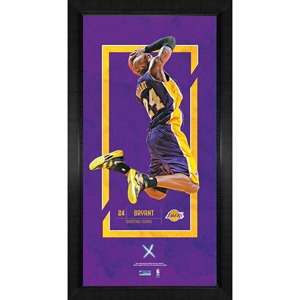 Kobe Bryant Los Angeles Lakers 16x32 Outline Collage W Game Used Net Overstock 20261135
