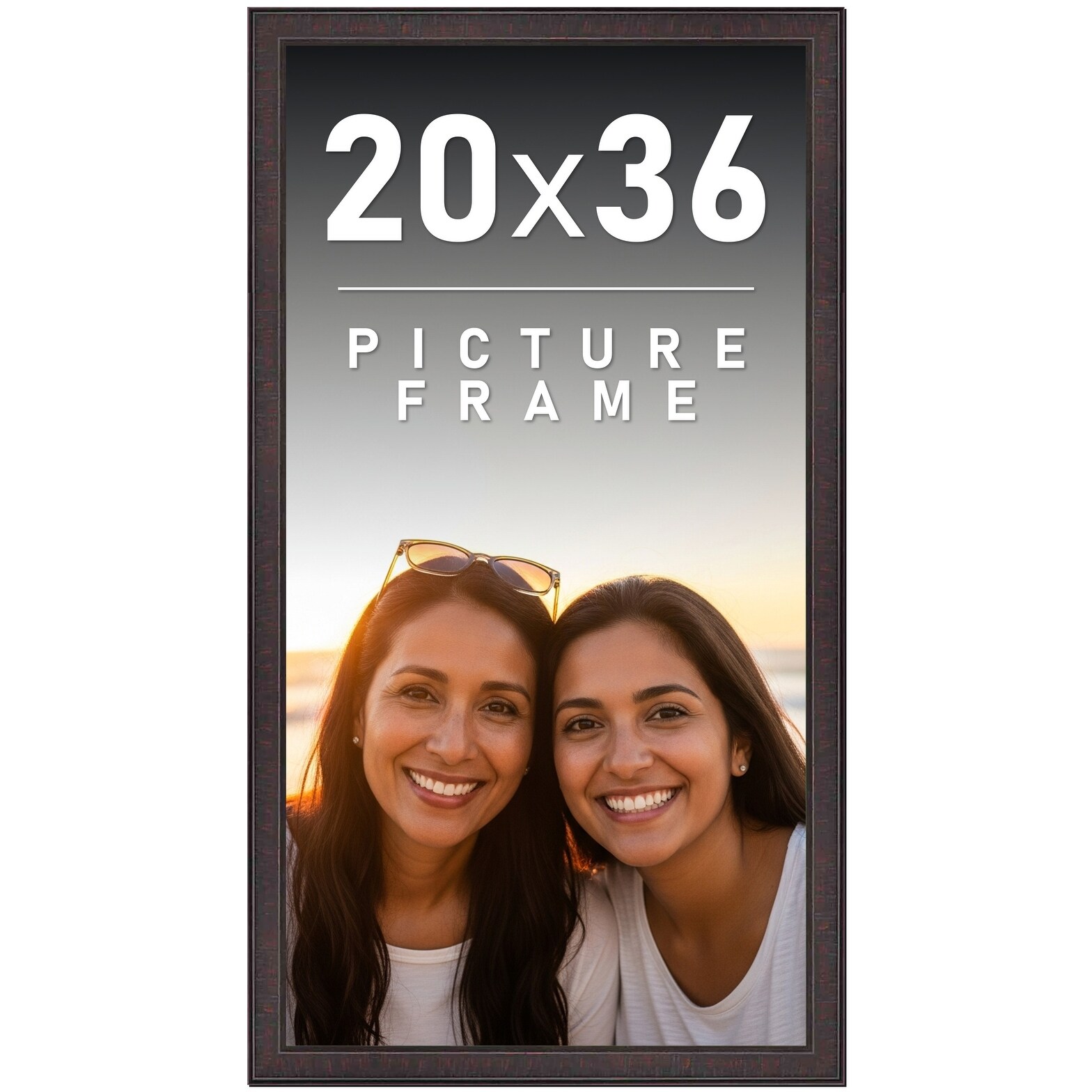 20x36 Frame Brown Solid Wood Picture Frame - Complete Modern Photo