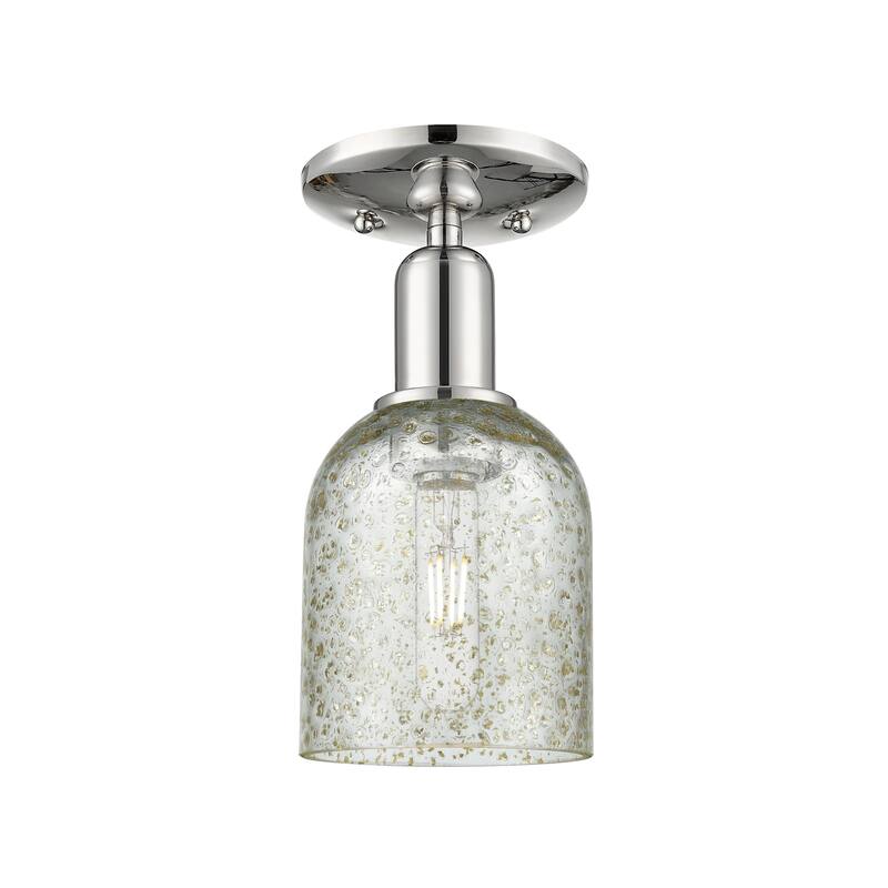 Innovations Lighting 716-1C-11-5 Caledonia Semi-Flush Caledonia 5" - Polished Nickel / Mica