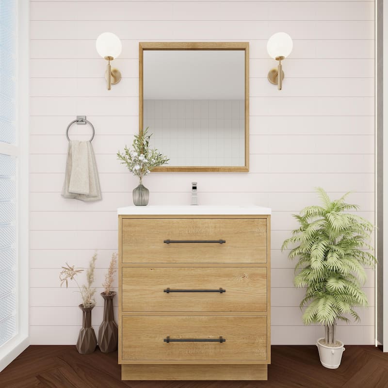 Victoria 30'' Freestanding Vanity with Reinforced Acrylic Sink - 29.5