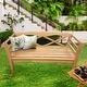 preview thumbnail 2 of 4, Seven Seas Teak Montana Teak Wood Outdoor Patio Bench, 4 Foot