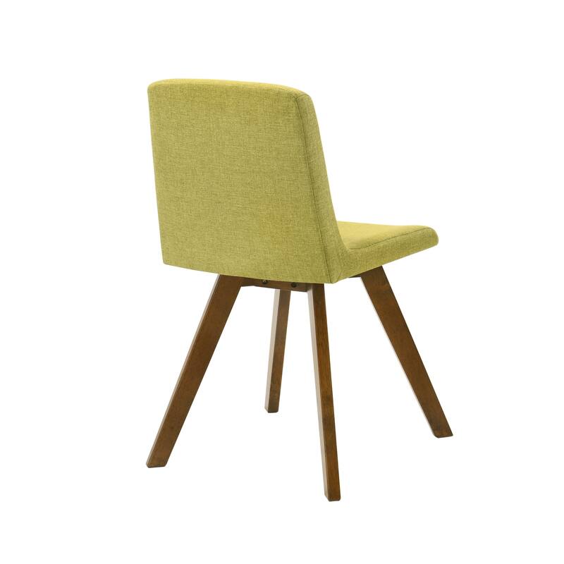 Gina 5-Piece Rectangular Walnut Dining Set with Upholstered Chairs