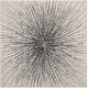 preview thumbnail 52 of 89, SAFAVIEH Evoke Juli Abstract Boho Burst Rug 5'3" Square - Black/Ivory - Square