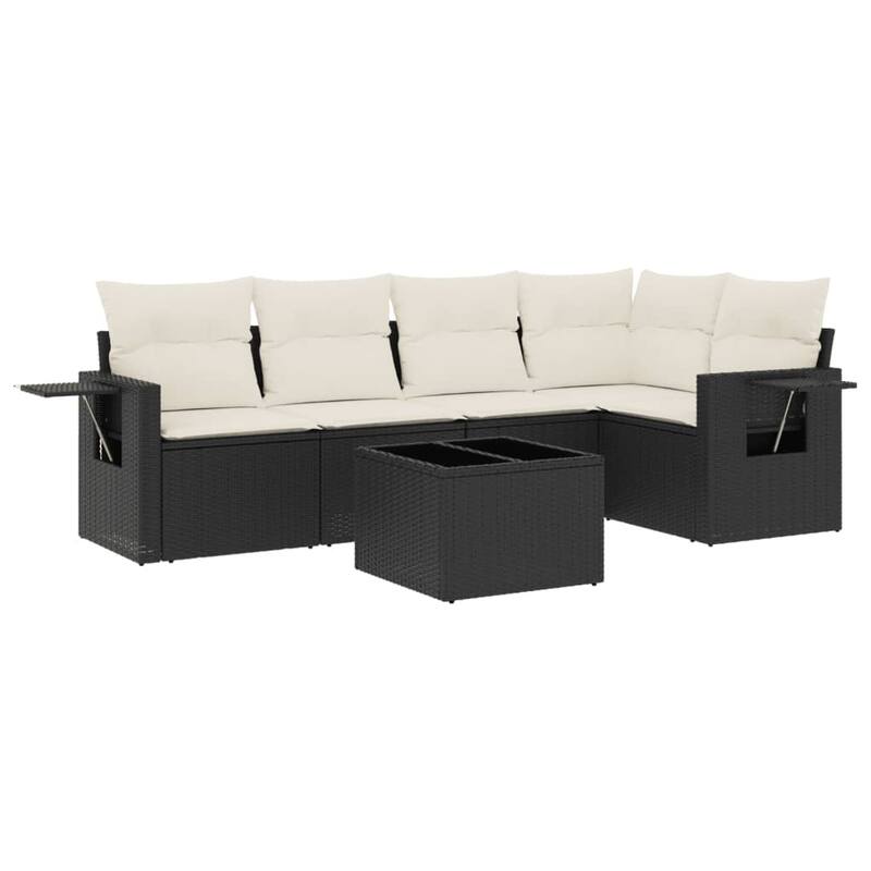 vidaXL Garden Sofa Set Black