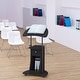 preview thumbnail 3 of 8, HOMCOM Height Adjustable Laptop Cart Rolling Mobile Podium Desk Stand with Swivel Top & Storage - Black