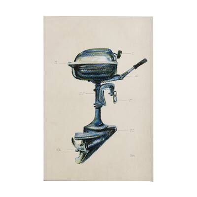 Vintage Motor II (36 x 54) Canvas Art Print