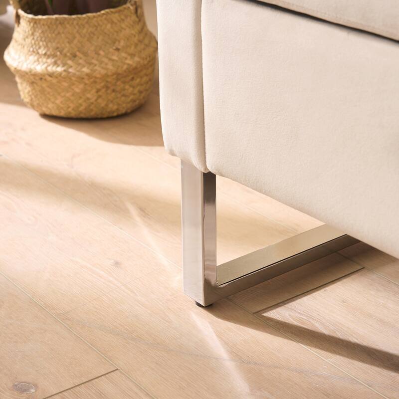 Storage Soft Bench with Armrests for Living Room, Entryway and Bedroom