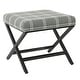 preview thumbnail 19 of 53, Porch & Den Boucher Modern Metal X-base Square Ottoman