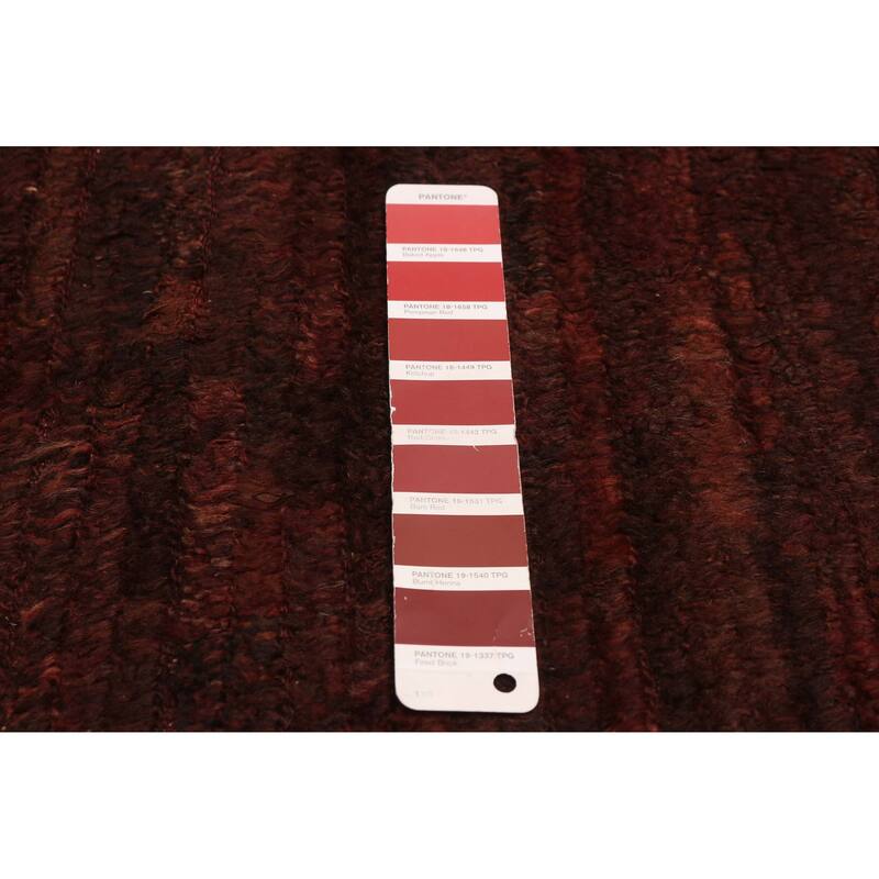 ECARPETGALLERY Hand-knotted Finest Peshawar Ziegler Burgundy Wool Rug - 9'10 x 9'8