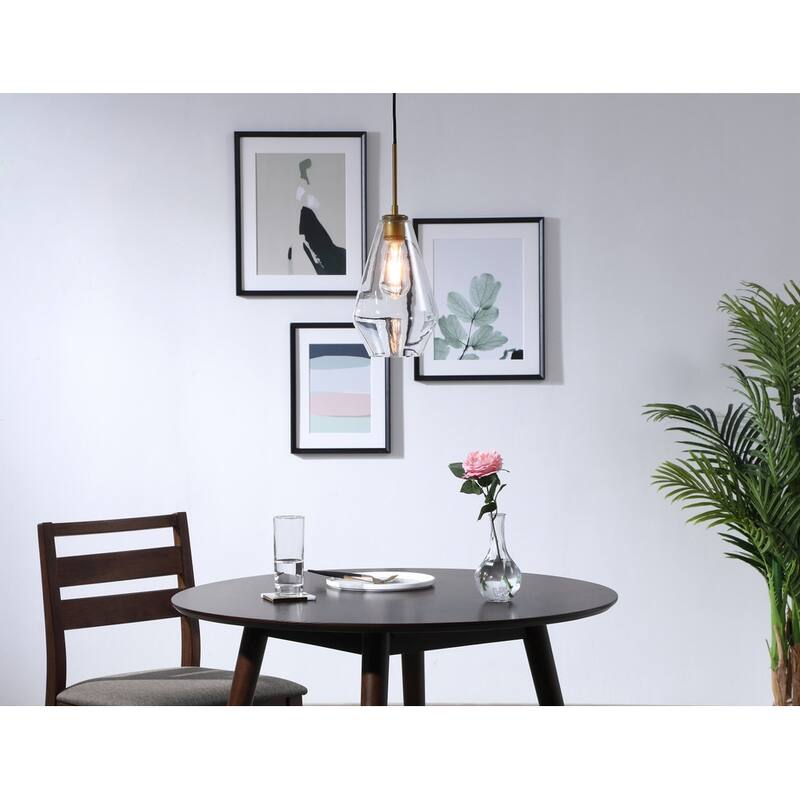 Gerald 1-light Elongated Glass Shade Hanging Pendant Light
