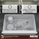 preview thumbnail 42 of 70, Karran Farmhouse/Apron-Front Quartz Single Bowl Kitchen Sink Kit