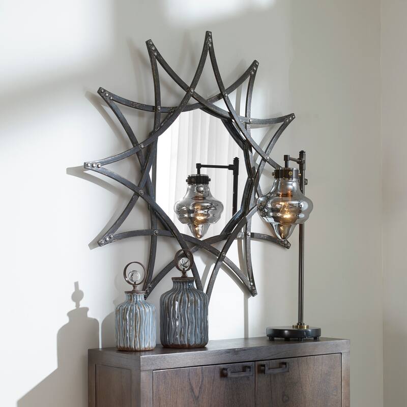 Uttermost Solaris Iron Star Mirror - 40 x 40 x 2.25