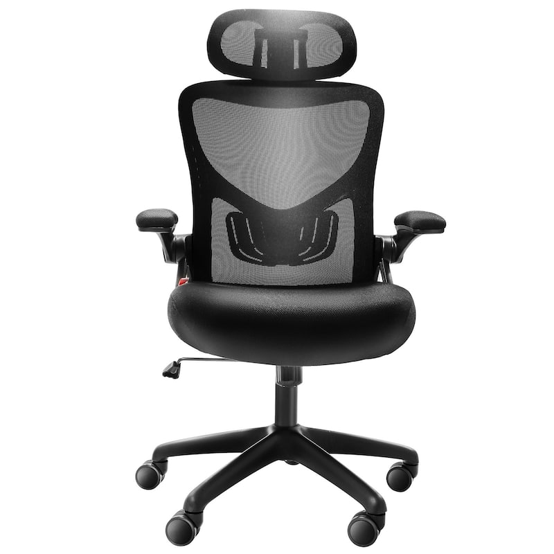 Ergonomic Office Chair High Back Office Chair with Lumbar Support Adjustable Headrest and 2D Armrests, for Home, Office - Beige