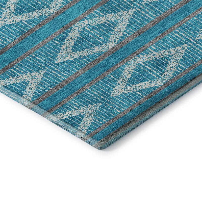 Premium Washable Super Soft Geo Diamonds Mayfield Rug