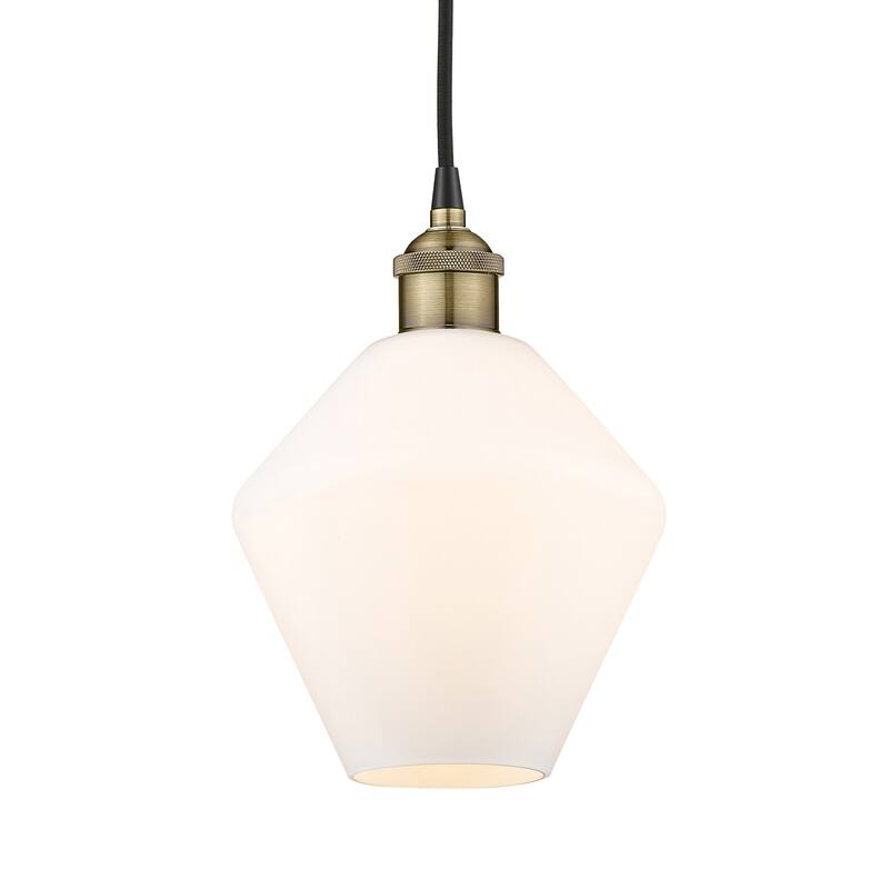 Innovations Lighting 616-1P-11-8 Cindyrella Pendant Cindyrella 8" Wide - Black Antique Brass / Cased Matte White