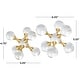preview thumbnail 9 of 7, Clear Crystal Orb Inspired Jack Decorative Sculpture with Gold Metal Accents (Set of 2)