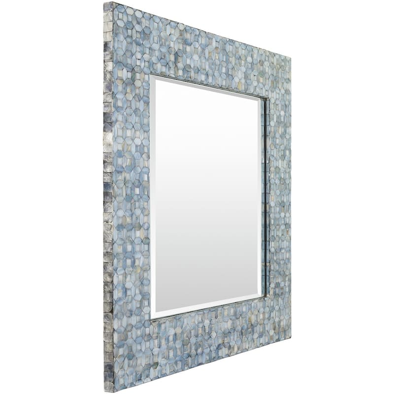 Peggy Mother of Pearl Tile Wall Mirror - 32"H x 32"W x 1"D